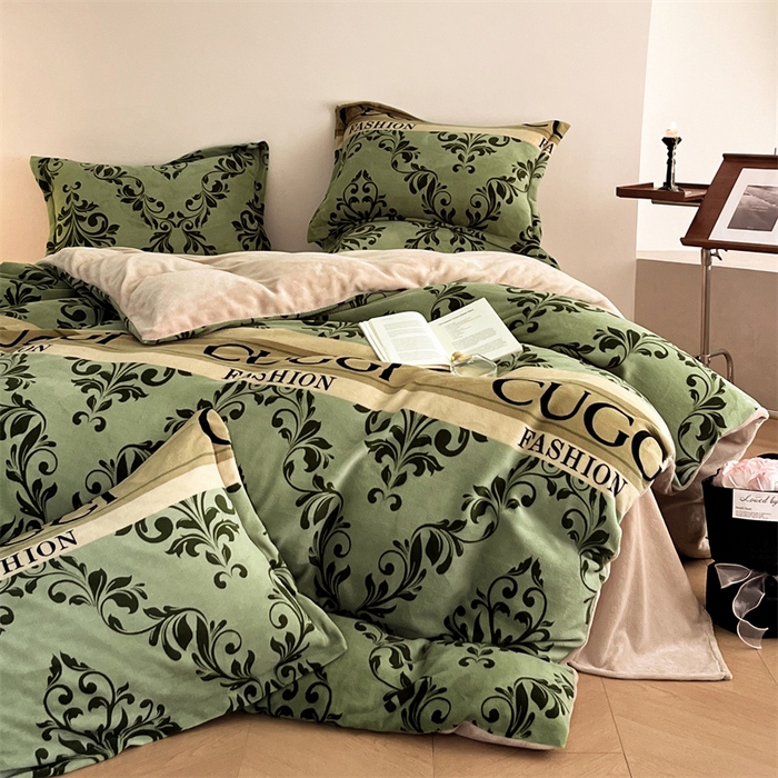 91家纺网 家纺一手货源 找家纺 （总）启程家纺 2024新款A类牛奶绒轻奢大牌风四件套