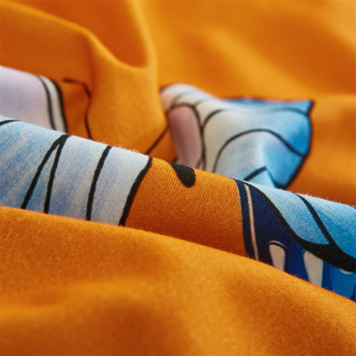 91家纺网 家纺一手货源 找家纺 雲归梦 2024新款加厚全棉生态磨毛大版四件套 仙香花骨-桔