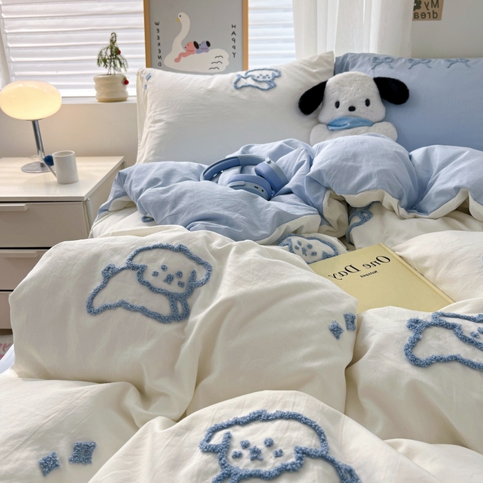 91家纺网 家纺一手货源 找家纺 （总）海岛哥哥 2025新款云柔棉毛巾绣 四件套