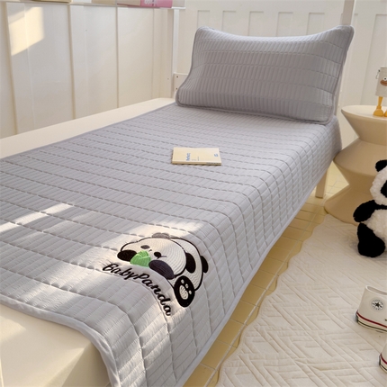 91家纺网 家纺一手货源 找家纺 （总）2025新品水洗双层纱刺绣大豆夹棉床垫床护垫学生床