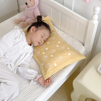 91家纺网 家纺一手货源 找家纺 （总）2024新品色织全棉三层纱布枕套儿童夹棉枕头套成人纯棉纱布枕巾直播