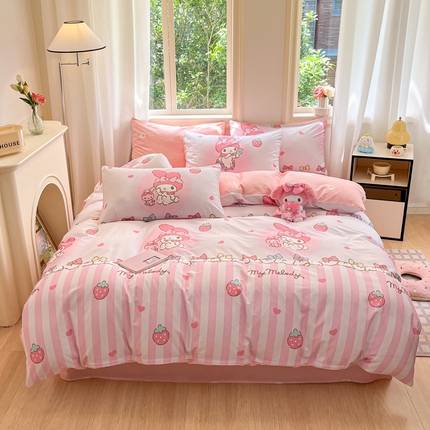 91家纺网 家纺一手货源 找家纺 （总）博雅 2024新款三丽鸥全棉印花卡通四件套