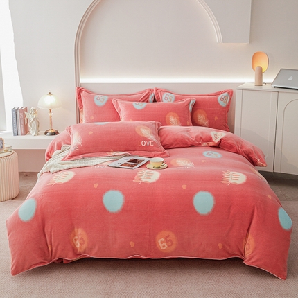 91家纺网 家纺一手货源 找家纺 （总）尚品凤凰2025新款高克重印花牛奶绒四件套-工艺款