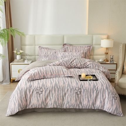 91家纺网 家纺一手货源 找家纺 （总2）2025秋冬新款全棉超柔生态磨毛四件套（32*21支）