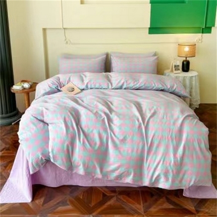 91家纺网 家纺一手货源 找家纺 （总）玖琳家纺 2024新款全棉色织水洗棉四件套