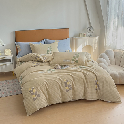 91家纺网 家纺一手货源 找家纺 （总2）喜四方 2024新款全棉磨毛纯棉印花四件套