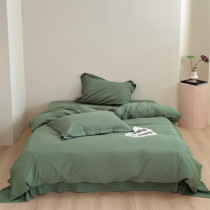 梦享生活家居 2024新款Ａ类50支全棉磨毛密拷边四件套系列 密拷边翡翠绿