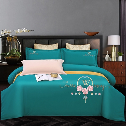 91家纺网 家纺一手货源 找家纺 （总）2026秋冬新品全棉磨毛刺绣120支四件套系列-玫瑰庄园