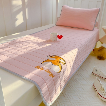 91家纺网 家纺一手货源 找家纺 （总）2025新品水洗双层纱刺绣大豆夹棉床垫床护垫学生床