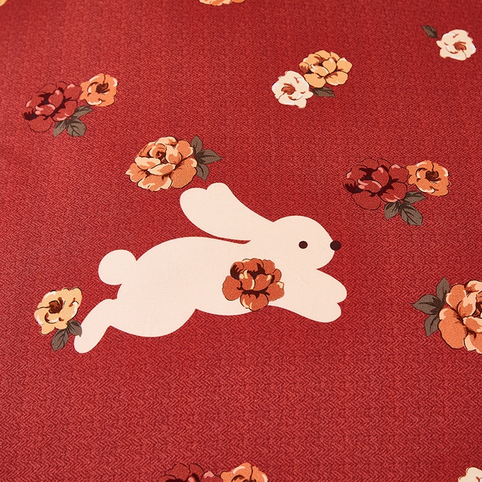 91家纺网 家纺一手货源 找家纺 雲归梦 2024新款加厚全棉生态磨毛大版四件套 快乐节奏 红