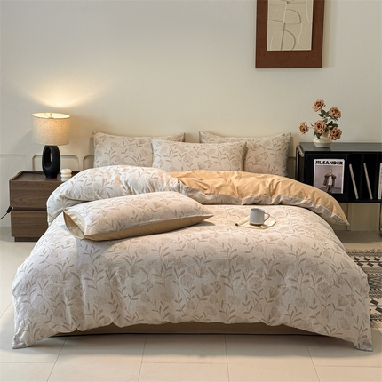 91家纺网 家纺一手货源 找家纺 （总）慕色家纺 2024新款A类全棉色织提花四件套系列