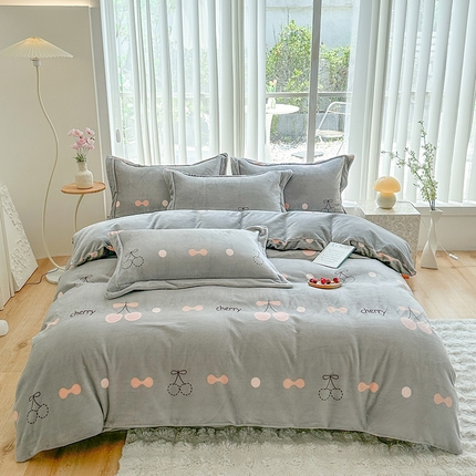 91家纺网 家纺一手货源 找家纺 （总）尚品凤凰2025新款高克重印花牛奶绒四件套-工艺款