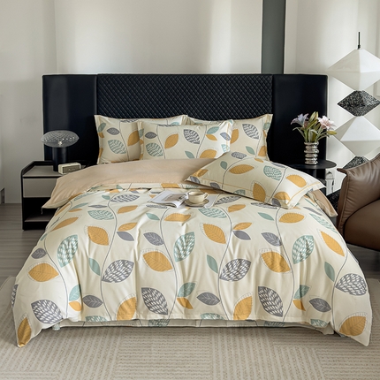 91家纺网 家纺一手货源 找家纺 （总）2024新款全棉加厚长绒棉数码印花四件套