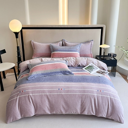 91家纺网 家纺一手货源 找家纺 （总）尚品凤凰2025新款高克重印花牛奶绒四件套-工艺款