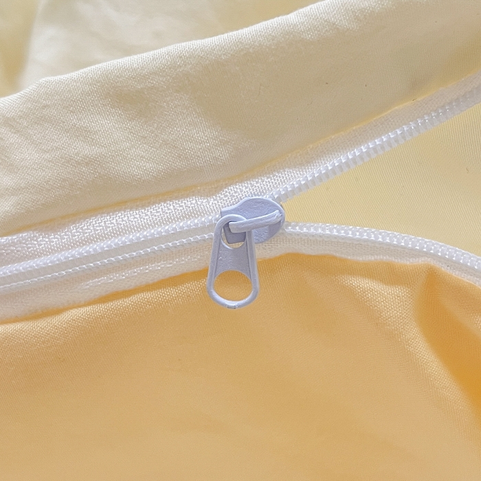 91家纺网 家纺一手货源 找家纺 梦舒羽 2025新款ins卡通可爱小狗刺绣水洗棉磨毛学生宿舍三件套居家四件套 小八嘎-奶黄