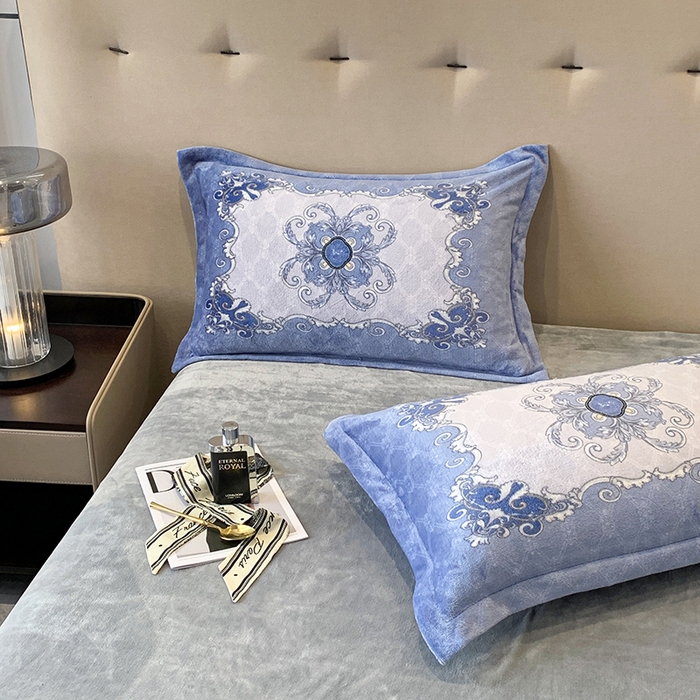 91家纺网 家纺一手货源 找家纺 喜梦缘 2025新款大版花卉牛奶绒四件套 巴塞罗娜