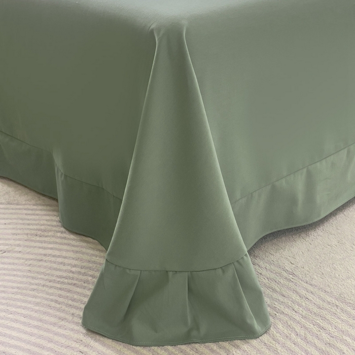 91家纺网 家纺一手货源 找家纺 帅露家纺 2025新款全棉超柔加厚生态磨毛四件套  晨晓-绿