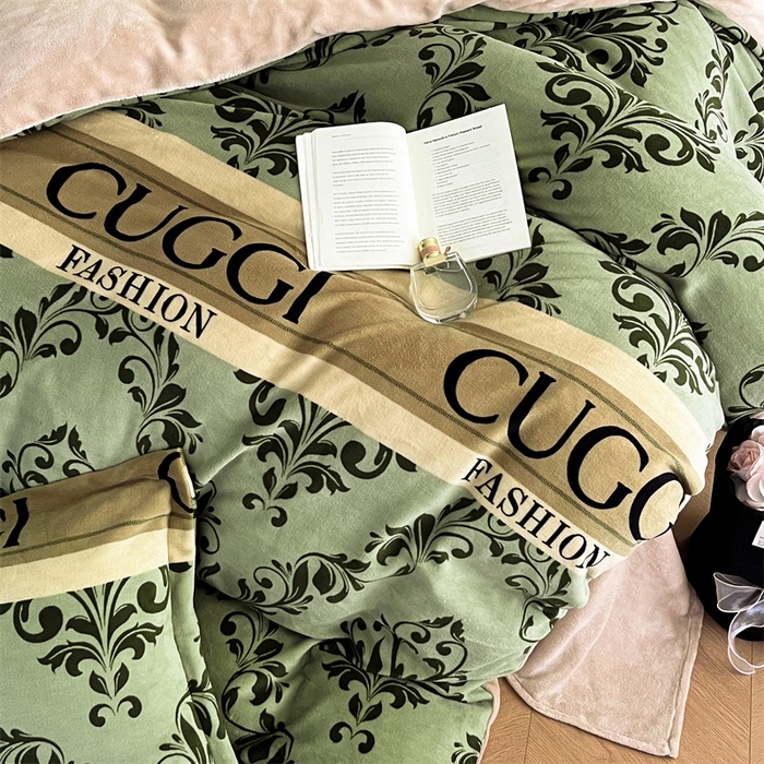 91家纺网 家纺一手货源 找家纺 （总）启程家纺 2024新款A类牛奶绒轻奢大牌风四件套