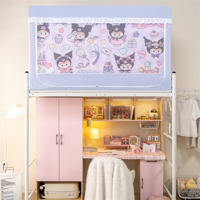 91家纺网 家纺一手货源 找家纺 新太阳蚊帐 2025新款卡通学生遮光床帘 古灵精怪