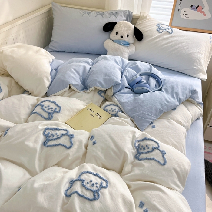 91家纺网 家纺一手货源 找家纺 （总）海岛哥哥 2025新款云柔棉毛巾绣 四件套