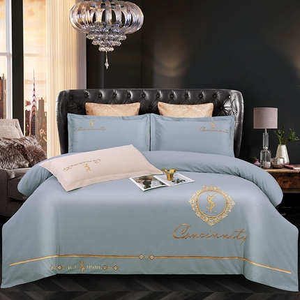 91家纺网 家纺一手货源 找家纺 （总）2026秋冬新品全棉磨毛刺绣120支四件套系列-奥斯丁