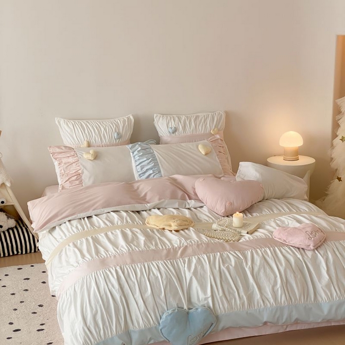 91家纺网 家纺一手货源 找家纺 （总）星野家居 2024秋冬新品加厚40s水洗棉四件套-甜甜的