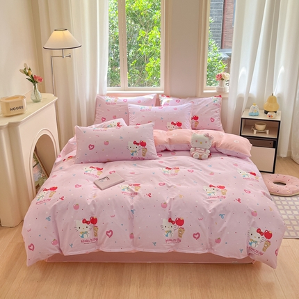 91家纺网 家纺一手货源 找家纺 （总）博雅 2024新款三丽鸥全棉印花卡通四件套