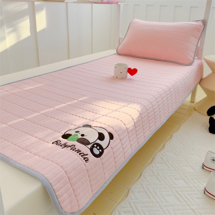 91家纺网 家纺一手货源 找家纺 （总）2025新品水洗双层纱刺绣大豆夹棉床垫床护垫学生床