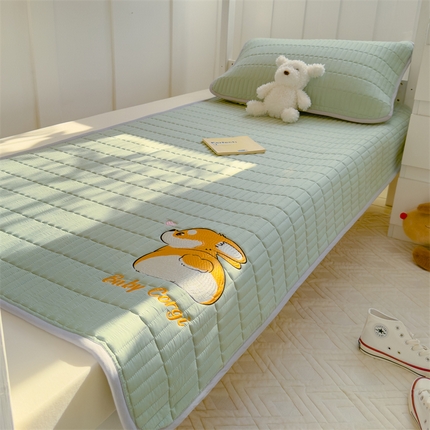 91家纺网 家纺一手货源 找家纺 （总）2025新品水洗双层纱刺绣大豆夹棉床垫床护垫学生床