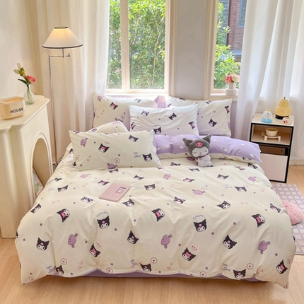 博雅 2024新款三丽鸥全棉印花卡通四件套 星星库洛米