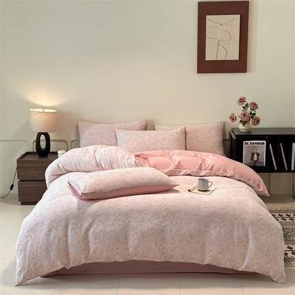 91家纺网 家纺一手货源 找家纺 （总）慕色家纺 2024新款A类全棉色织提花四件套系列