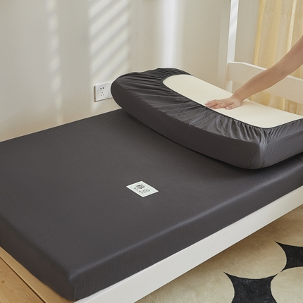 91家纺网 家纺一手货源 找家纺 （总）衿成家纺 2025新款全棉喷气纯色学生宿舍单床笠