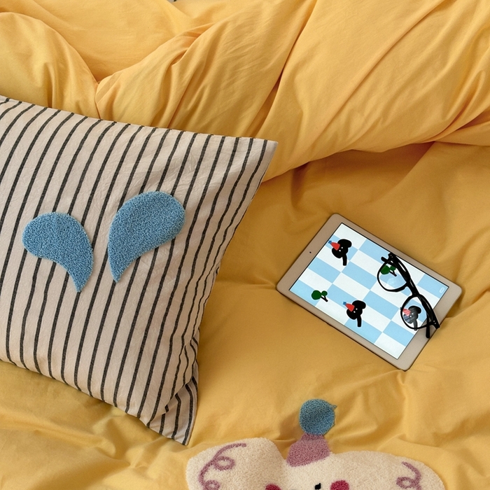 91家纺网 家纺一手货源 找家纺 洋铭区（原狠狠爱）2024新款水洗棉毛巾绣四件套 迷恋小象