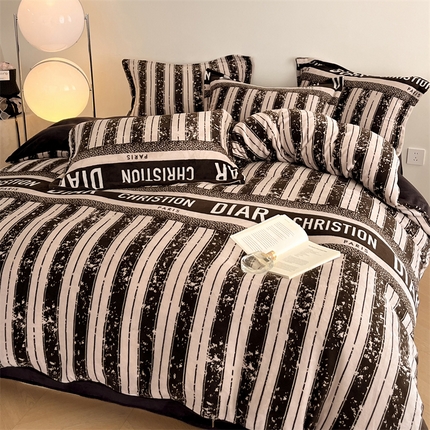 91家纺网 家纺一手货源 找家纺 （总）启程家纺 2024新款A类牛奶绒轻奢大牌风四件套