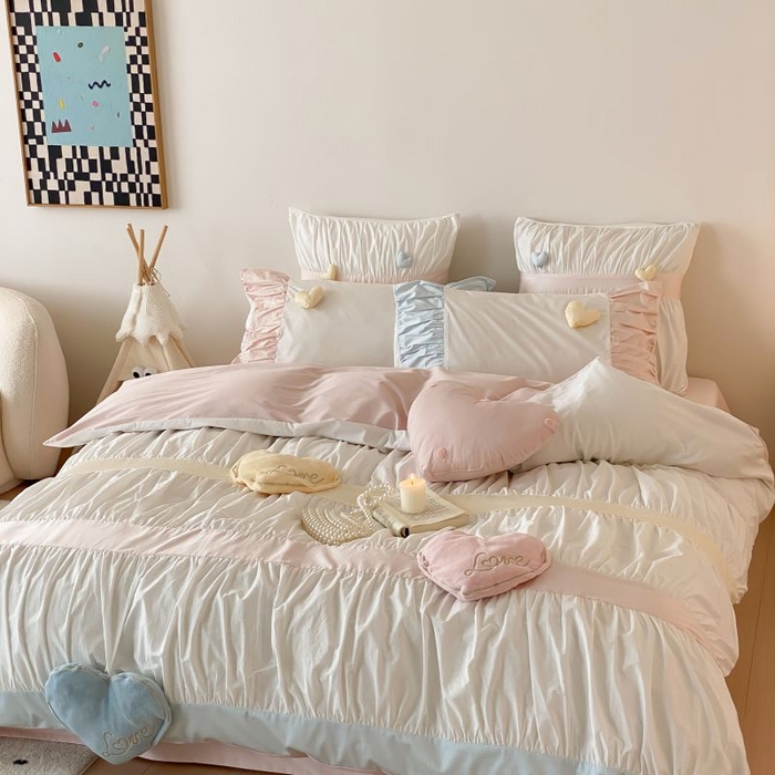 91家纺网 家纺一手货源 找家纺 （总）星野家居 2024秋冬新品加厚40s水洗棉四件套-甜甜的