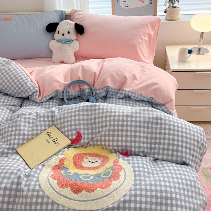 91家纺网 家纺一手货源 找家纺 海岛哥哥 2025新款云柔棉毛巾绣 四件套 毛巾绣-甜蜜蛋糕