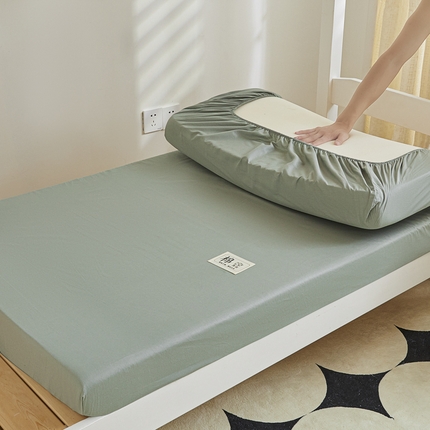 91家纺网 家纺一手货源 找家纺 （总）衿成家纺 2025新款全棉喷气纯色学生宿舍单床笠