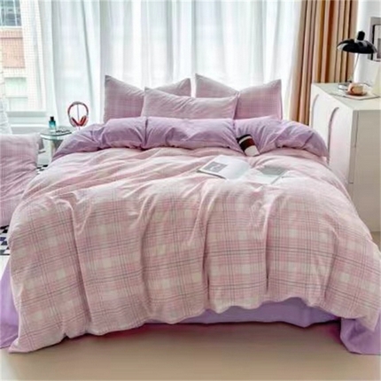 91家纺网 家纺一手货源 找家纺 （总）玖琳家纺 2024新款全棉色织水洗棉四件套