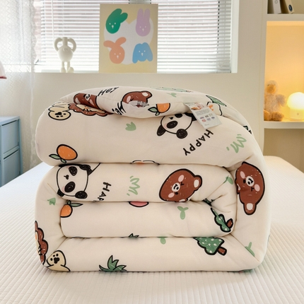 木堇家居 2024新款针织棉10%大豆四季被芯款大豆纤维被 森林派对