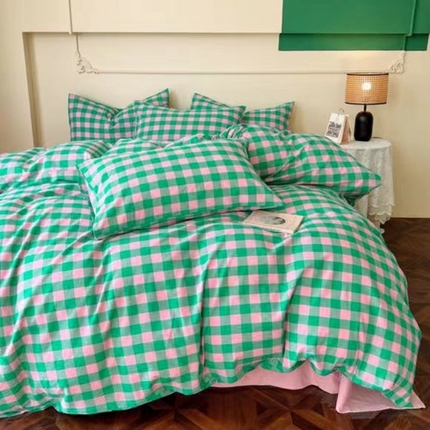 91家纺网 家纺一手货源 找家纺 （总）玖琳家纺 2024新款全棉色织水洗棉四件套