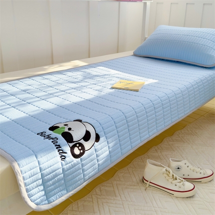 91家纺网 家纺一手货源 找家纺 （总）2025新品水洗双层纱刺绣大豆夹棉床垫床护垫学生床