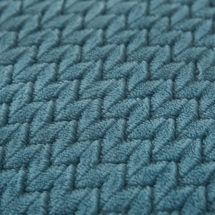 91家纺网 家纺一手货源 找家纺 绣女坊 2024新款雕花绒-大麦四件套 大麦-蓝灰