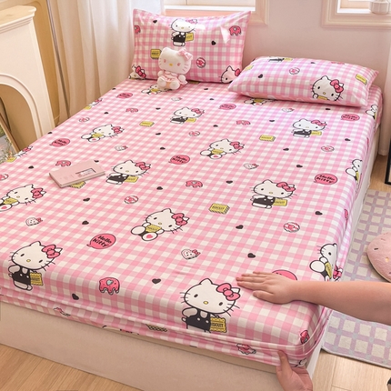 91家纺网 家纺一手货源 找家纺 （总）博雅 2024新款三丽鸥卡通系列全棉印花床笠