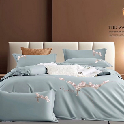 91家纺网 家纺一手货源 找家纺 （总）U品汇 2024新品生态加厚长绒棉纯棉绣花60S全棉磨毛刺绣四件套