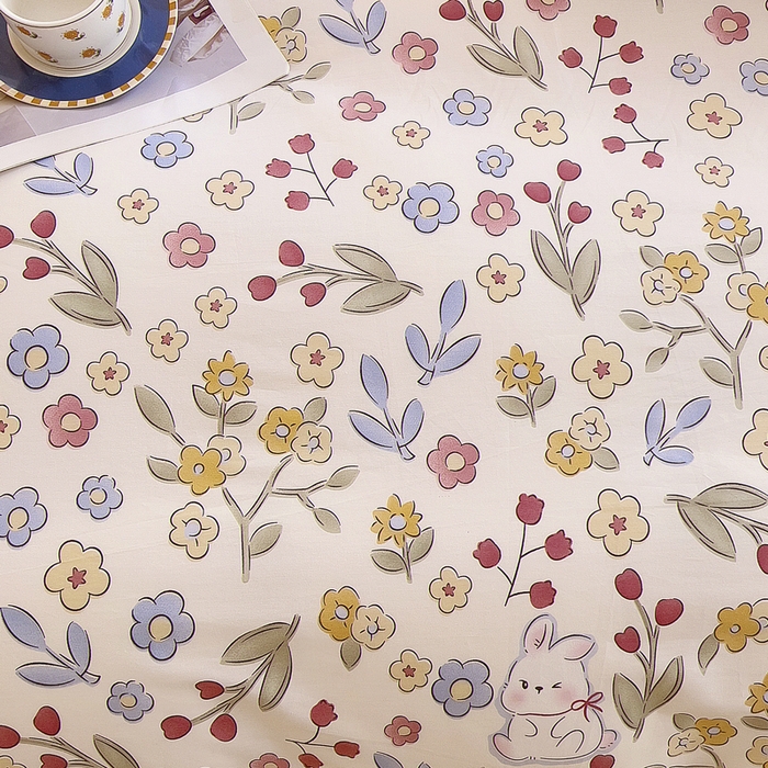 91家纺网 家纺一手货源 找家纺 2024新款全棉加牛奶绒四件套单被套系列-单被套 花语小兔