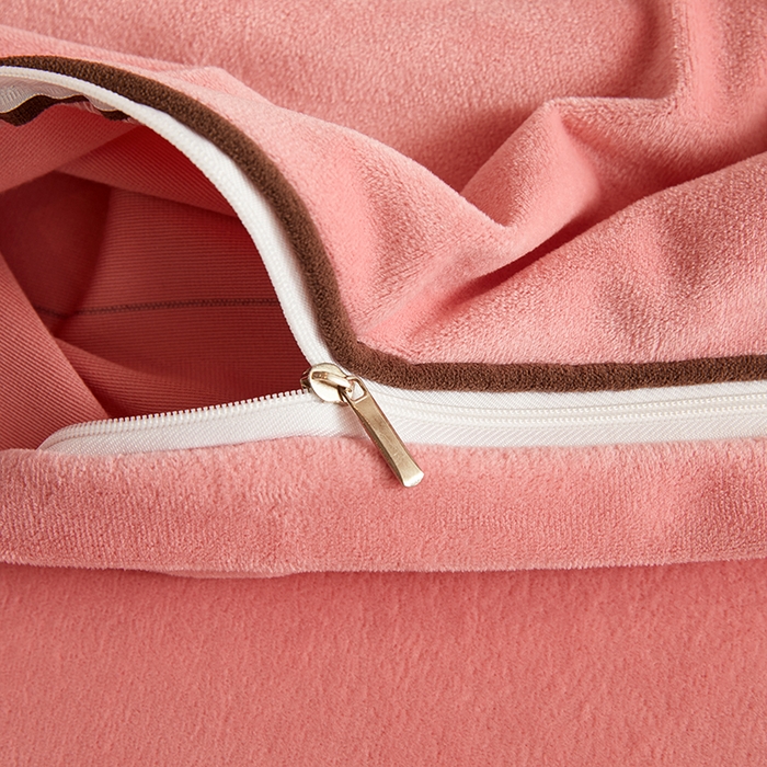 91家纺网 家纺一手货源 找家纺 绣女坊 2024新款高克重宝宝绒四件套 眷恋-粉色