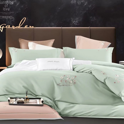 91家纺网 家纺一手货源 找家纺 （总）U品汇 2024新品生态加厚长绒棉纯棉绣花60S全棉磨毛刺绣四件套