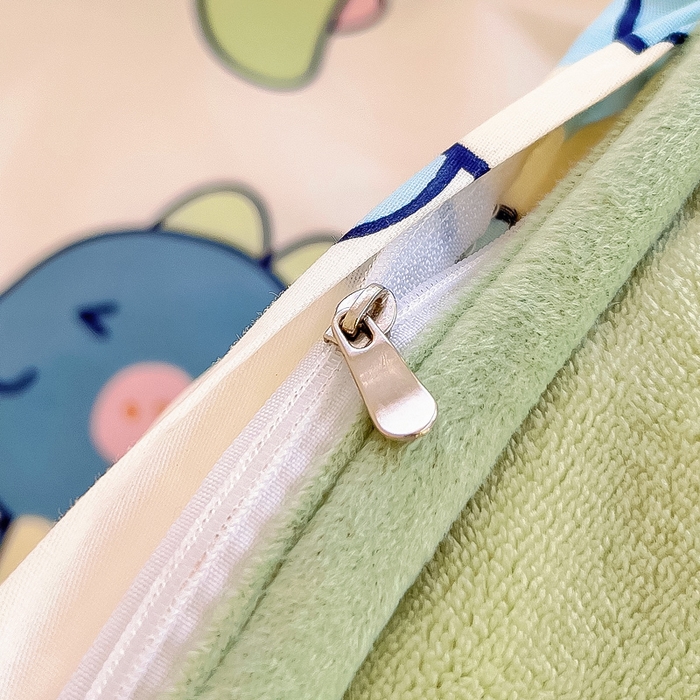 91家纺网 家纺一手货源 找家纺 2024新款全棉加牛奶绒四件套单被套系列-单被套 恐龙家族