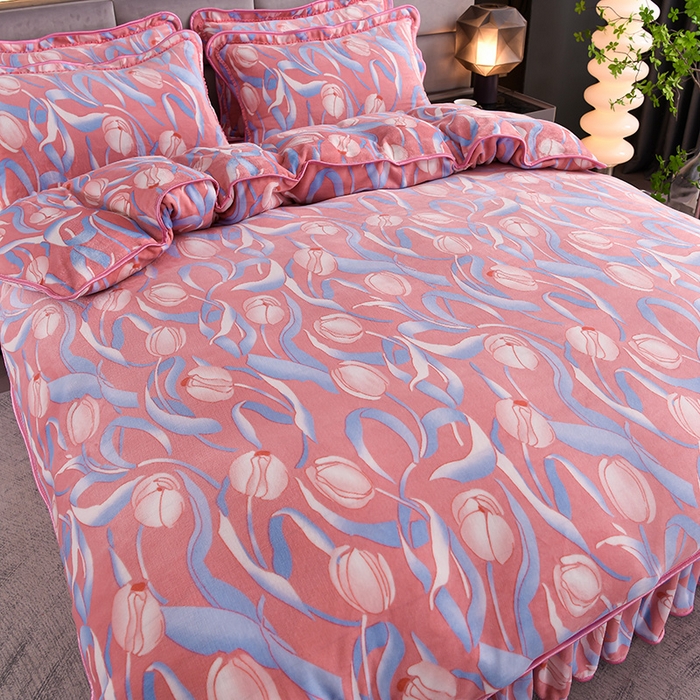 91家纺网 家纺一手货源 找家纺 （总）绒品壹家家纺 2024新款5斤加厚金貂绒四件套