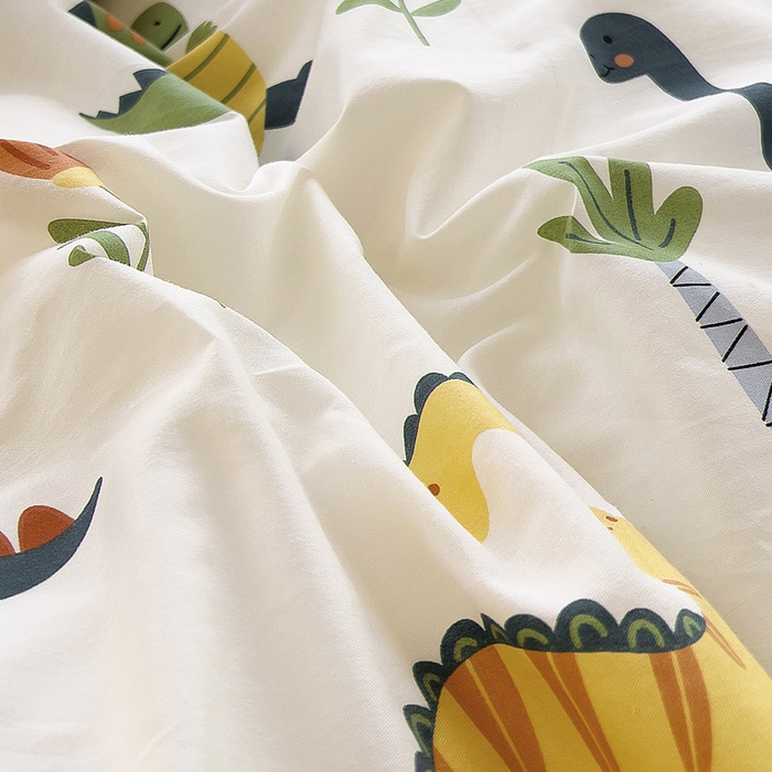 91家纺网 家纺一手货源 找家纺 2024新款全棉加牛奶绒四件套单被套系列-单被套 恐龙谷